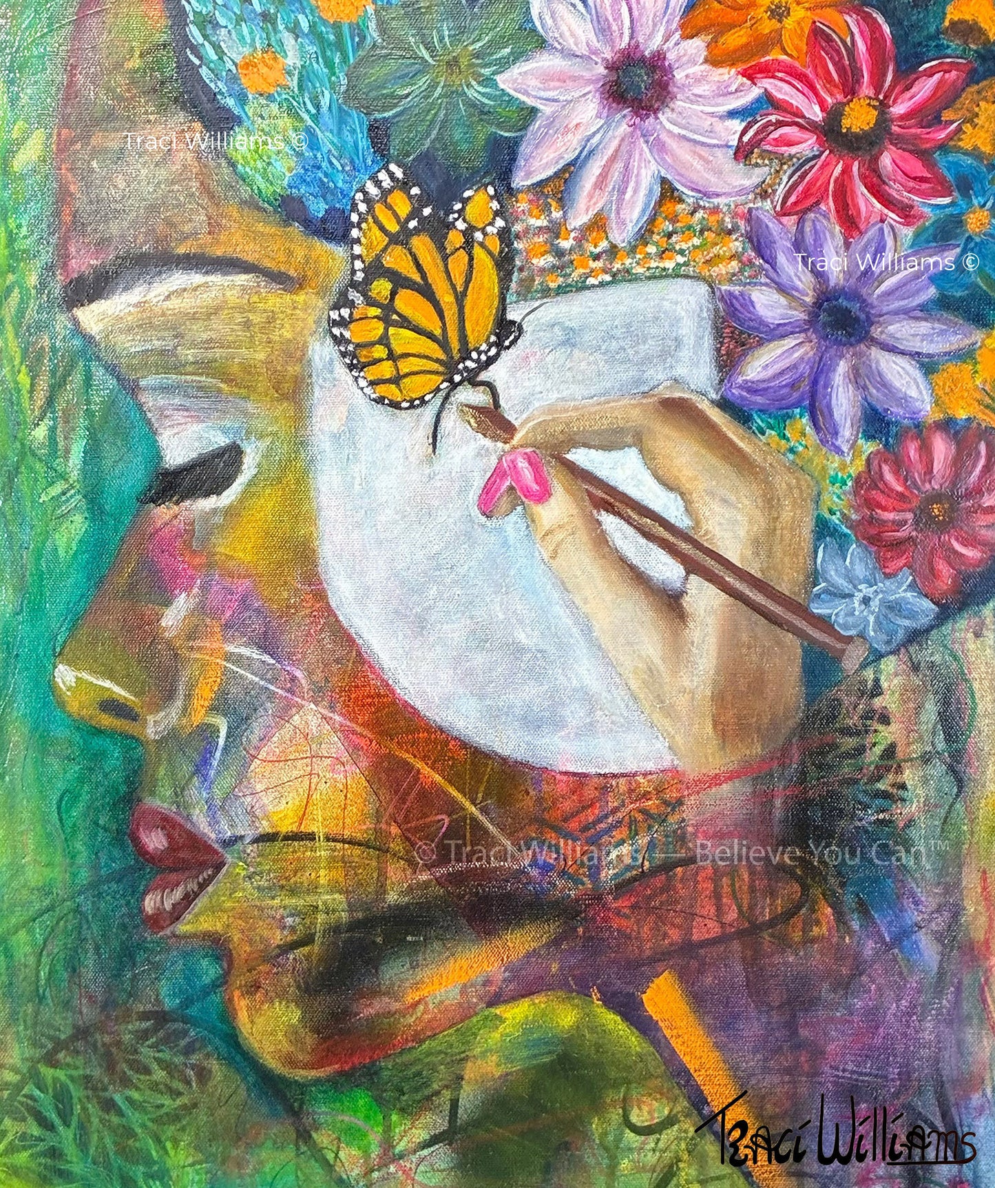 No reproduction without written permission. Original artwork by Traci Williams — Believe You Can™