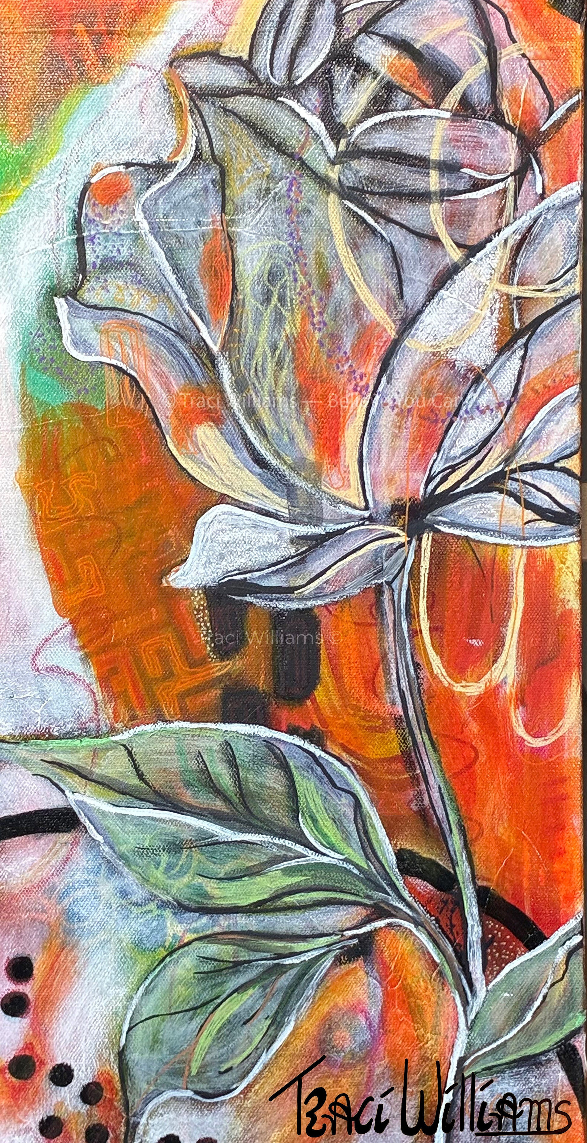 No reproduction without written permission. Original artwork by Traci Williams — Believe You Can™