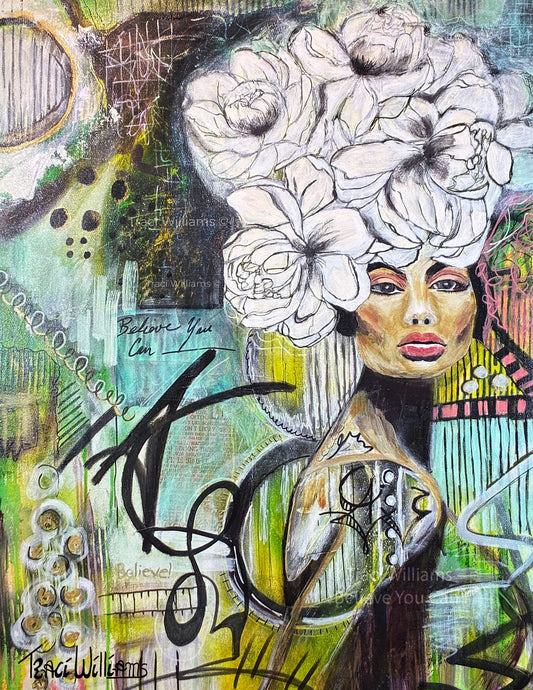 No reproduction without written permission. Original artwork by Traci Williams — Believe You Can™